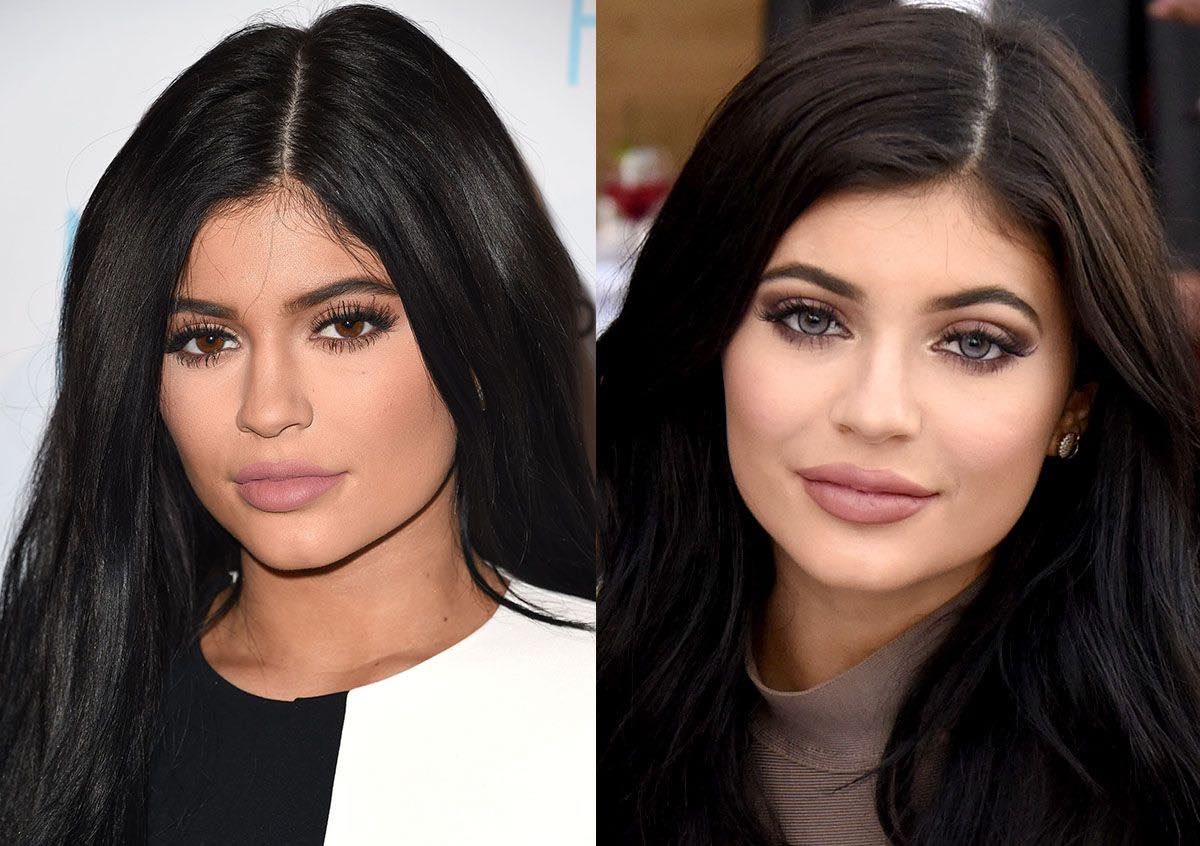 Kylie Jenner porte des lentilles de couleur